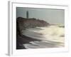 Waves from the Atlantic Ocean Crash against the Shore at Robert Moses State Park-null-Framed Photographic Print