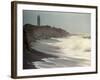 Waves from the Atlantic Ocean Crash against the Shore at Robert Moses State Park-null-Framed Photographic Print