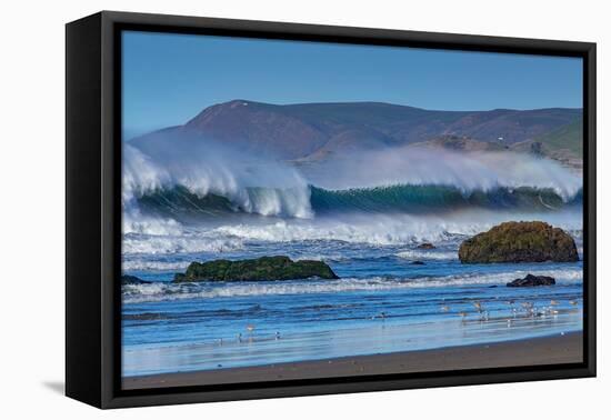 Waves in Cayucos II-Lee Peterson-Framed Stretched Canvas