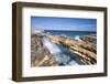 Waves in the Natural Arches of Limestone Devil's Bridge, Antigua, Antigua and Barbuda-Roberto Moiola-Framed Photographic Print