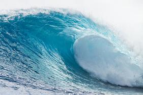 Waves in the Ocean  Tahiti  French Polynesia-null-Framed Art Print