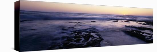 Waves in the Sea, Children's Pool Beach, La Jolla Shores, La Jolla, San Diego, California, USA-null-Stretched Canvas