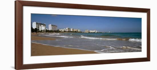 Waves in the Sea, Isla Verde Beach, San Juan, Puerto Rico-null-Framed Photographic Print