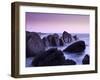 Waves Moving over Jagged Rocks at Hartland Quay, Cornwall, England, United Kingdom, Europe-Ian Egner-Framed Photographic Print