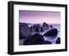 Waves Moving over Jagged Rocks at Hartland Quay, Cornwall, England, United Kingdom, Europe-Ian Egner-Framed Photographic Print