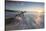 Waves on a Tree Trunk on the Beach Framed by the Caribbean Sunset, Hawksbill Bay, Antigua-Roberto Moiola-Stretched Canvas