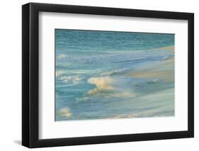 Waves on beach, Bird Island, Seychelles-Winfried Wisniewski-Framed Photographic Print