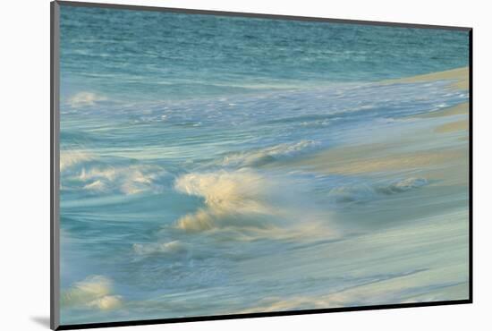 Waves on beach, Bird Island, Seychelles-Winfried Wisniewski-Mounted Photographic Print