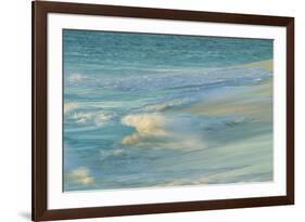 Waves on beach, Bird Island, Seychelles-Winfried Wisniewski-Framed Photographic Print