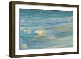 Waves on beach, Bird Island, Seychelles-Winfried Wisniewski-Framed Photographic Print