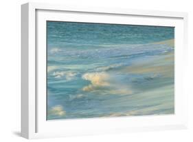 Waves on beach, Bird Island, Seychelles-Winfried Wisniewski-Framed Photographic Print