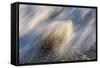 Waves on beach, blurred movement, Sanibel Island, Florida-Fritz Polking-Framed Stretched Canvas