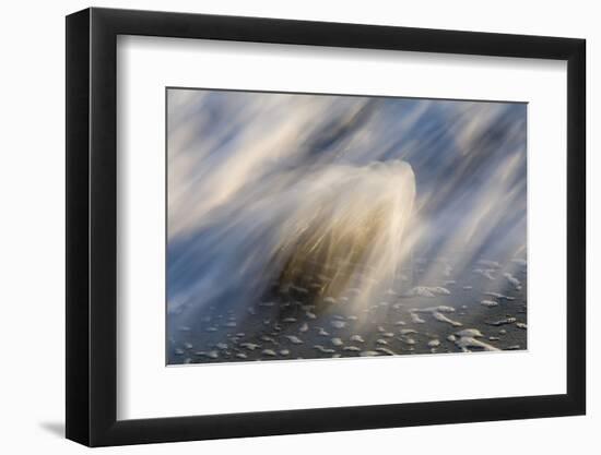 Waves on beach, blurred movement, Sanibel Island, Florida-Fritz Polking-Framed Photographic Print