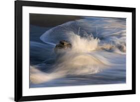 Waves on beach, blurred movement, Sanibel Island, Florida-Fritz Polking-Framed Photographic Print