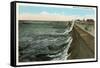 Waves on Seawall, Galveston, Texas-null-Framed Stretched Canvas