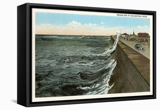 Waves on Seawall, Galveston, Texas-null-Framed Stretched Canvas