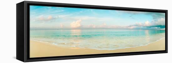 Waves on the Beach, Seven Mile Beach, Grand Cayman, Cayman Islands-null-Framed Stretched Canvas