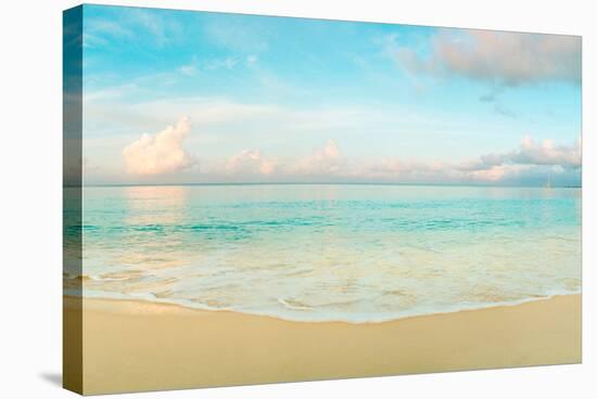 Waves on the beach, Seven Mile Beach, Grand Cayman, Cayman Islands-null-Stretched Canvas