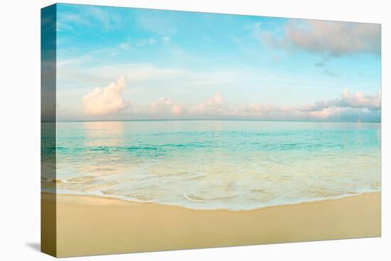 Waves on the beach, Seven Mile Beach, Grand Cayman, Cayman Islands-null-Stretched Canvas