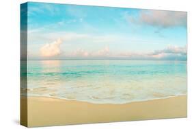 Waves on the beach, Seven Mile Beach, Grand Cayman, Cayman Islands-null-Stretched Canvas