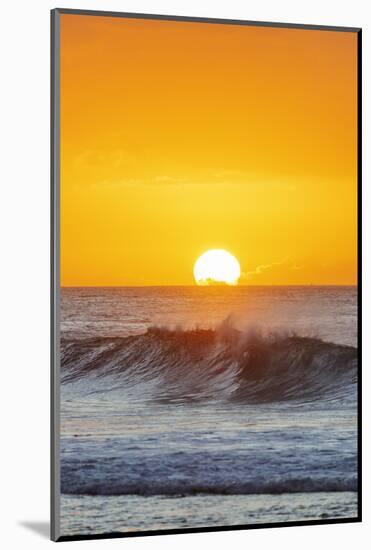 Waves on the North Shore at sunset, Oahu Island, Hawaii-Christian Kober-Mounted Photographic Print