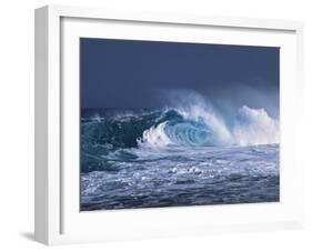 Waves on the North Shore of Oahu, Hawaii, USA-Charles Sleicher-Framed Premium Photographic Print