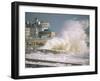 Waves Pounding Bandstand, Storm in Eastbourne, East Sussex, England, United Kingdom, Europe-Ian Griffiths-Framed Photographic Print