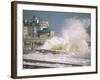 Waves Pounding Bandstand, Storm in Eastbourne, East Sussex, England, United Kingdom, Europe-Ian Griffiths-Framed Photographic Print