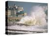 Waves Pounding Bandstand, Storm in Eastbourne, East Sussex, England, United Kingdom, Europe-Ian Griffiths-Stretched Canvas