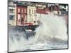 Waves Pounding Sea Wall and Rail Track in Storm, Dawlish, Devon, England, United Kingdom-Ian Griffiths-Mounted Photographic Print