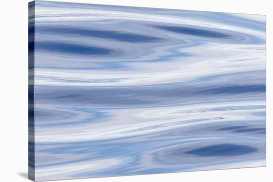 Waves reflecting sky in blue, grey and silver. Atlantic Ocean, Denmark-Martin Zwick-Stretched Canvas