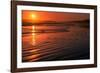 Waves rolling into Long Beach at sunset, Pacific Rim National Park Reserve, Vancouver Island, Br...-null-Framed Photographic Print