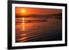 Waves rolling into Long Beach at sunset, Pacific Rim National Park Reserve, Vancouver Island, Br...-null-Framed Photographic Print