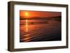 Waves rolling into Long Beach at sunset, Pacific Rim National Park Reserve, Vancouver Island, Br...-null-Framed Photographic Print