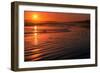 Waves rolling into Long Beach at sunset, Pacific Rim National Park Reserve, Vancouver Island, Br...-null-Framed Photographic Print