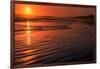 Waves rolling into Long Beach at sunset, Pacific Rim National Park Reserve, Vancouver Island, Br...-null-Framed Photographic Print