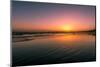 Waves rolling into Long Beach at sunset, Pacific Rim National Park Reserve, Vancouver Island, Br...-null-Mounted Photographic Print