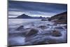 Waves Rush around the Rocky Shores of Elgol, Isle of Skye, Scotland. Winter (December)-Adam Burton-Mounted Photographic Print