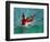 Waves Splash President-Elect George Bush as He Casts a Line While Surf-Fishing-null-Framed Photographic Print