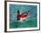 Waves Splash President-Elect George Bush as He Casts a Line While Surf-Fishing-null-Framed Photographic Print