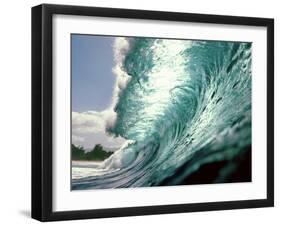 Waves Splashing in the Sea-null-Framed Premium Photographic Print