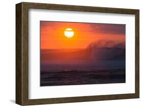 Waves Splashing on Beach at Sunset, Hawaii, USA-null-Framed Photographic Print