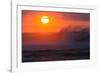 Waves Splashing on Beach at Sunset, Hawaii, USA-null-Framed Photographic Print