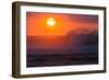 Waves Splashing on Beach at Sunset, Hawaii, USA-null-Framed Photographic Print