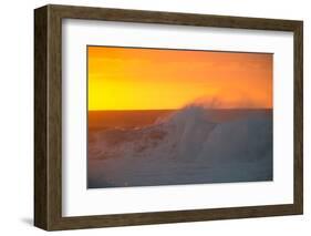 Waves Splashing on Beach at Sunset, Hawaii, USA-null-Framed Photographic Print