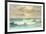 Waves under Mottled Sky, Santa Cruz, California-null-Framed Premium Giclee Print