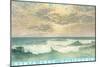 Waves under Mottled Sky, Santa Cruz, California-null-Mounted Art Print