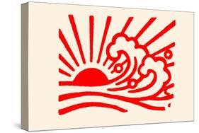 Waves under the Red Sun-Chinese Government-Stretched Canvas