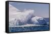 Waves Washing over Iceberg Near Elephant Island, South Shetland Islands, Antarctica, Polar Regions-Michael Nolan-Framed Stretched Canvas