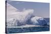 Waves Washing over Iceberg Near Elephant Island, South Shetland Islands, Antarctica, Polar Regions-Michael Nolan-Stretched Canvas